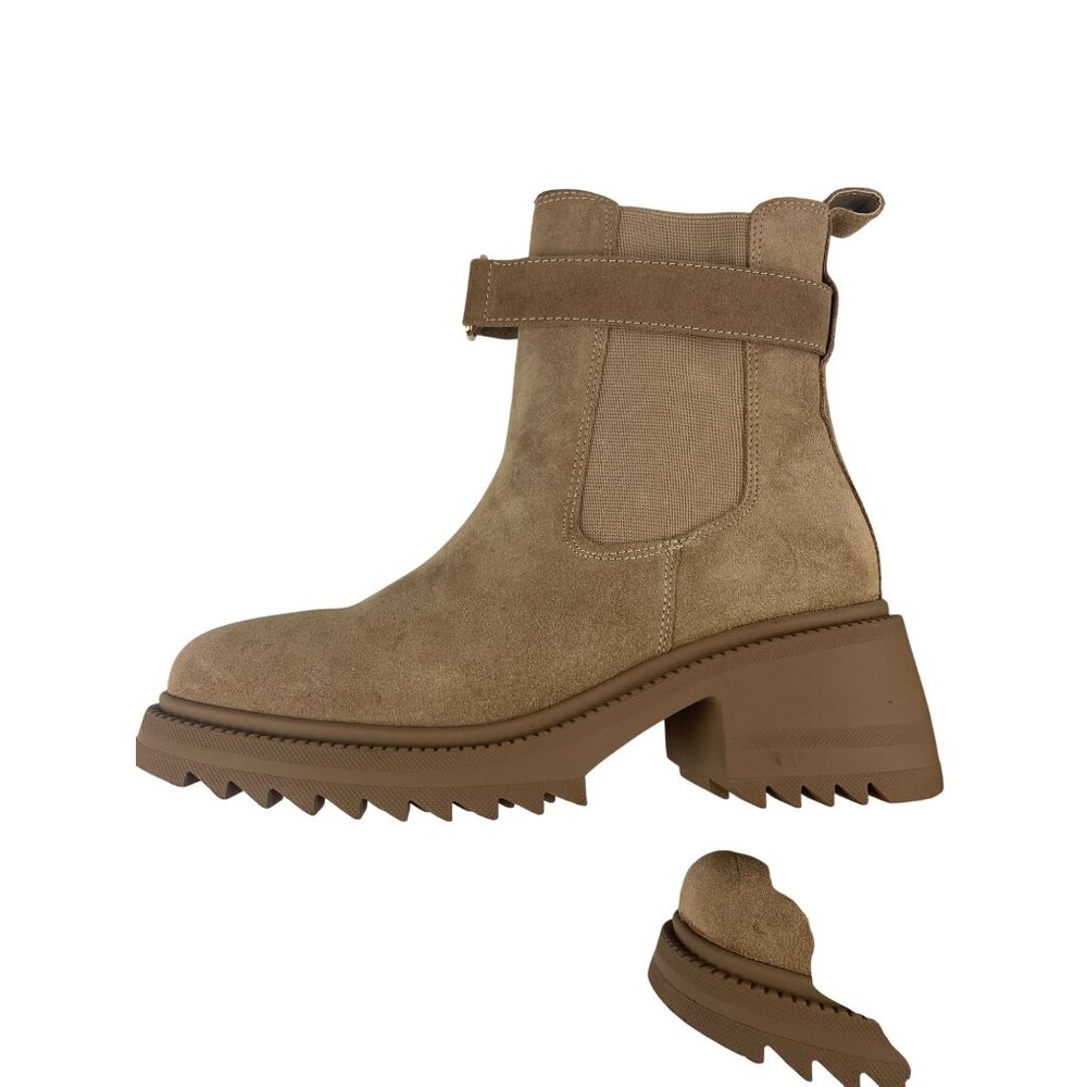 Steve Madden Women's Size 9 Gates Chunky Lug Sole Platform Chelsea Boot Tan - Picture 10 of 13